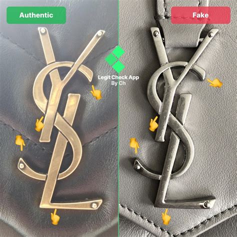 fake ysl logo vs real|ysl vintage pouch.